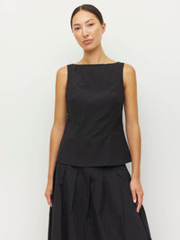 Bernie Top (Crushed Cotton) Black