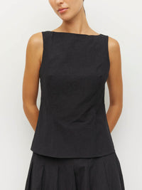 Bernie Top (Crushed Cotton) Black