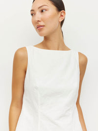 Bernie Top (Crushed Cotton) White