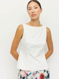 Bernie Top (Crushed Cotton) White