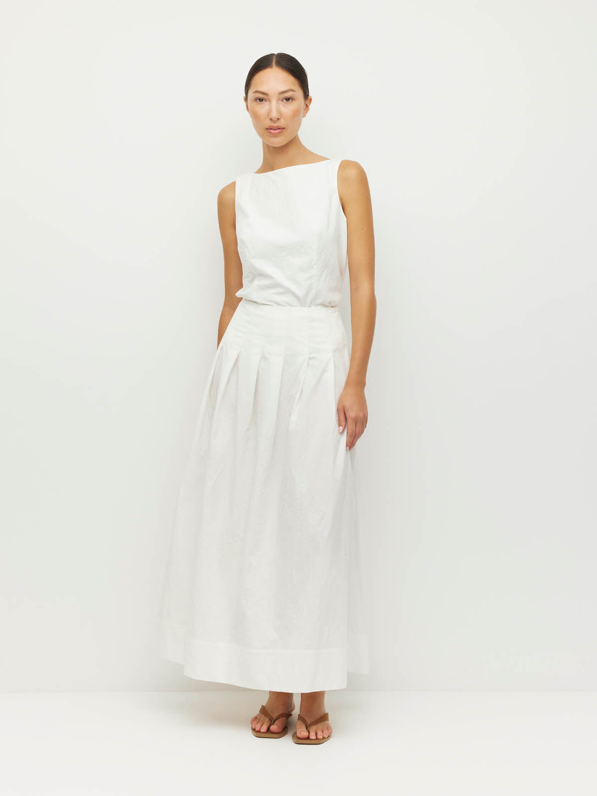Kita Skirt (Crushed Cotton) White