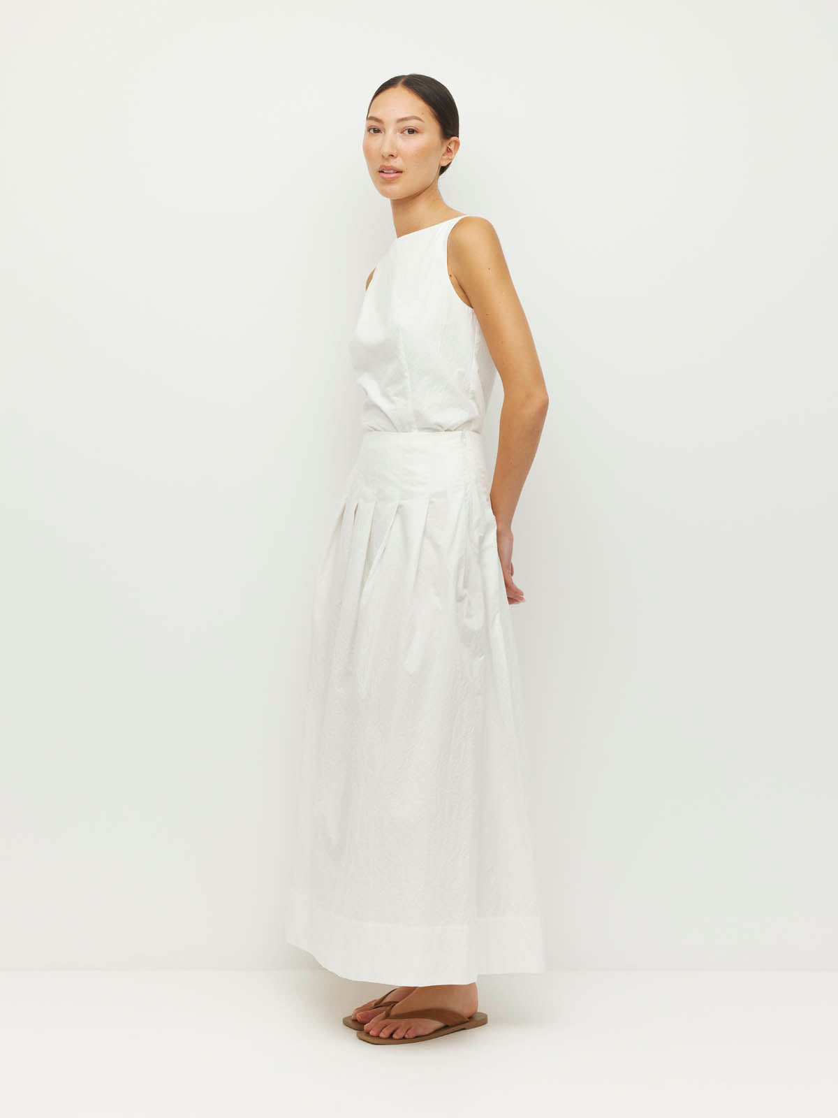 Kita Skirt (Crushed Cotton) White