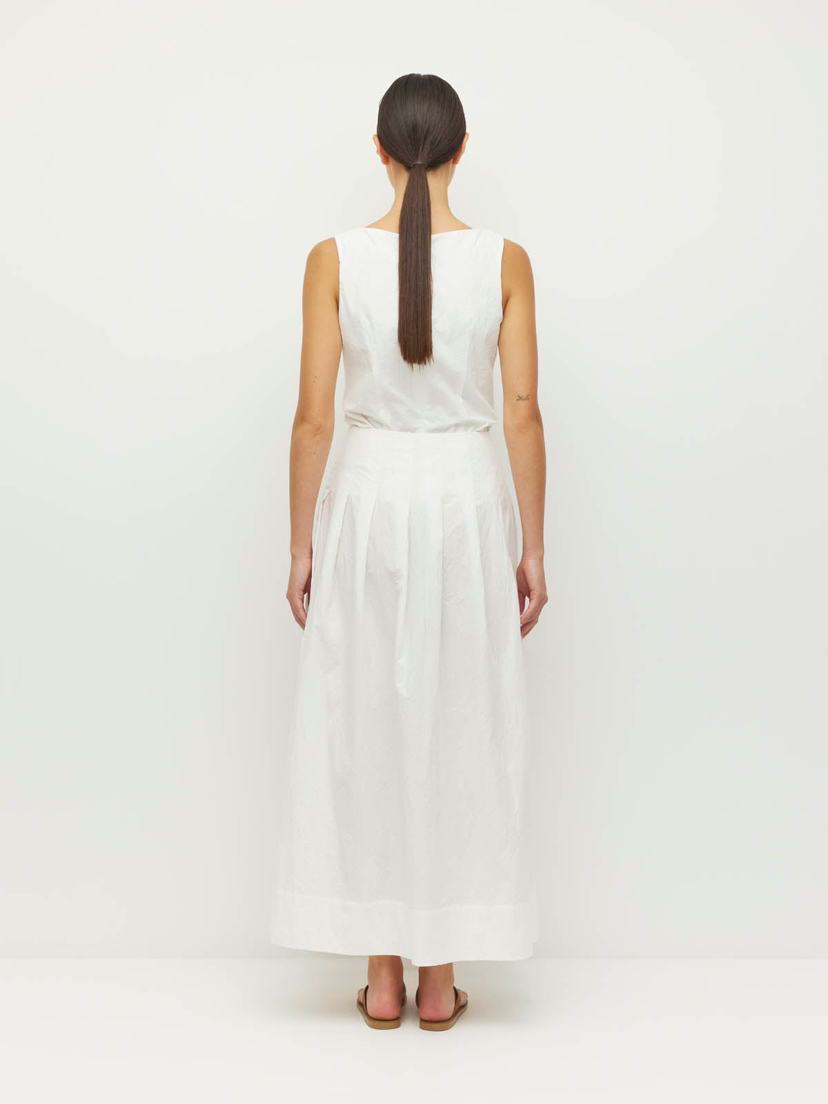 Kita Skirt (Crushed Cotton) White