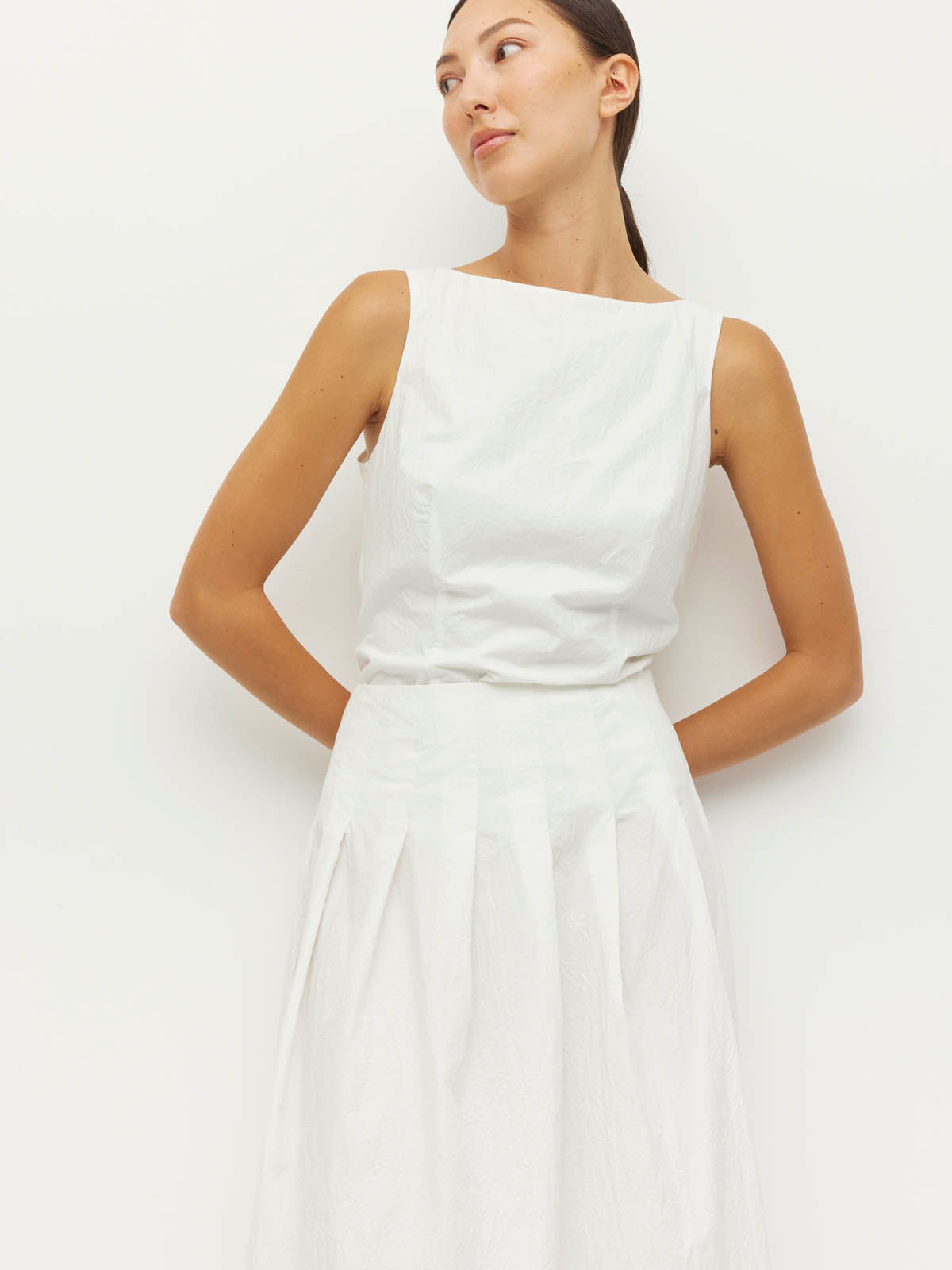 Kita Skirt (Crushed Cotton) White