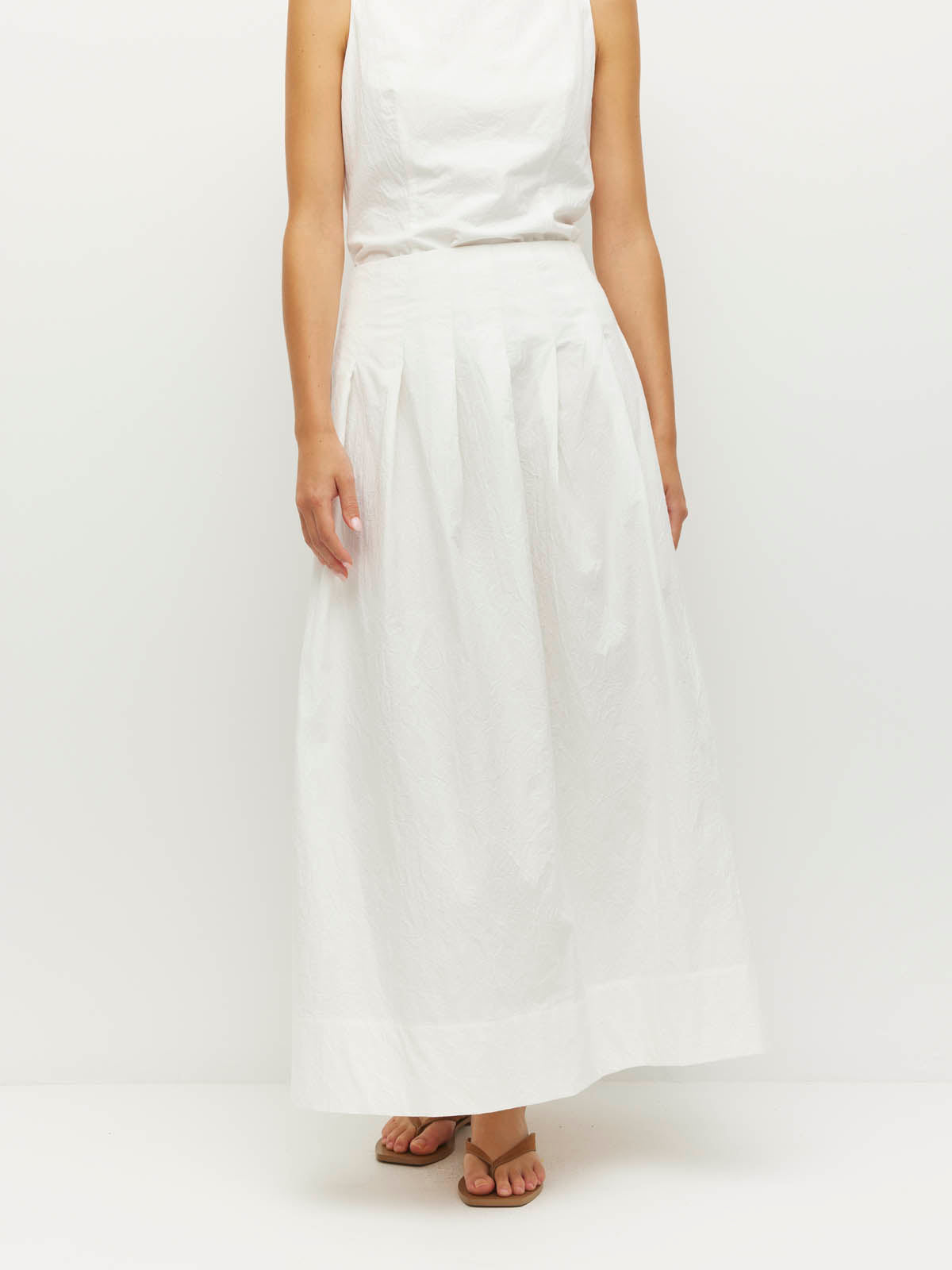 Kita Skirt (Crushed Cotton) White