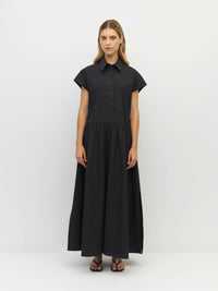 Lenni Dress (Crushed Cotton) Black