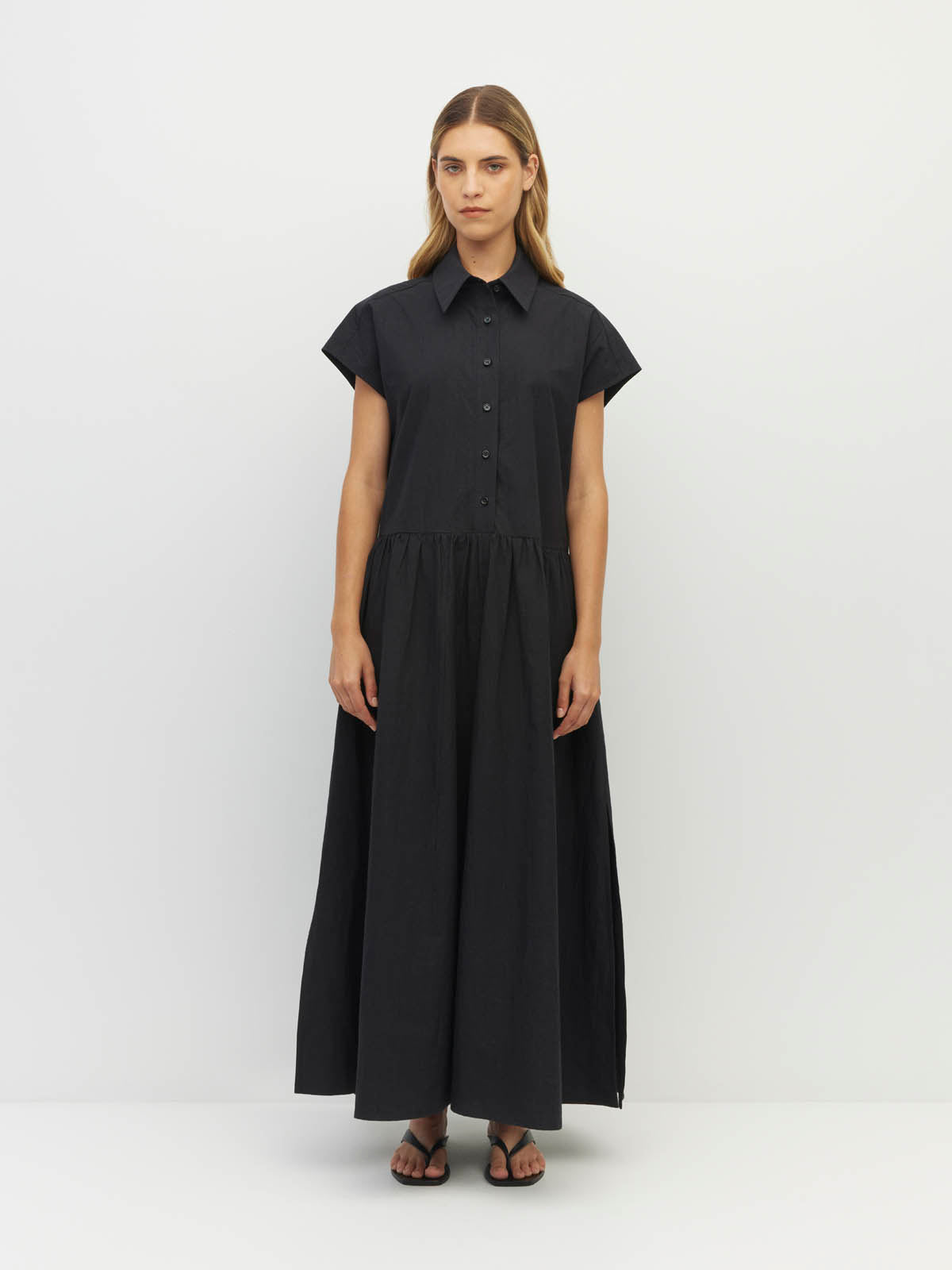 Lenni Dress (Crushed Cotton) Black