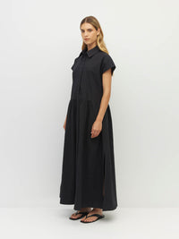 Lenni Dress (Crushed Cotton) Black