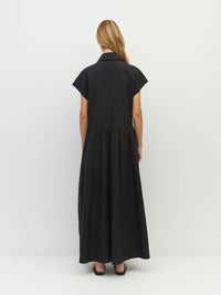 Lenni Dress (Crushed Cotton) Black