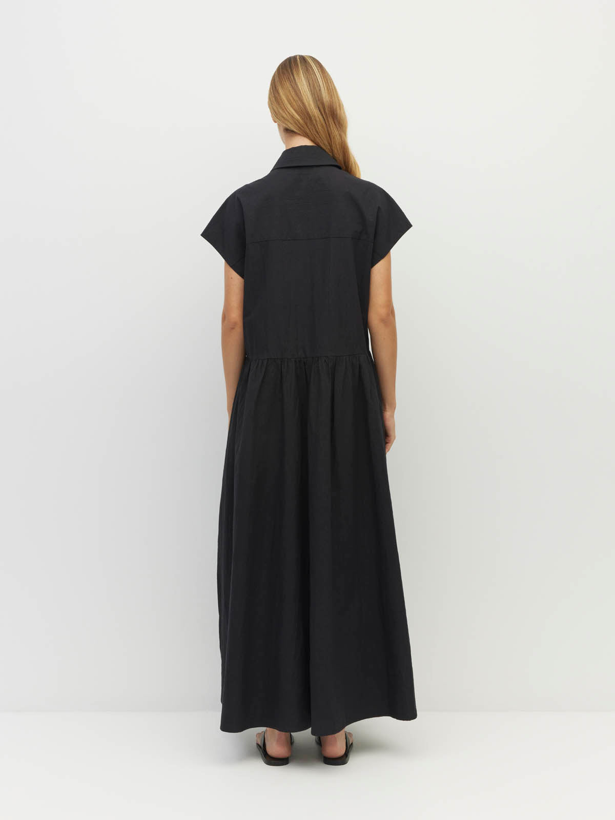 Lenni Dress (Crushed Cotton) Black