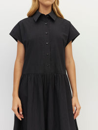 Lenni Dress (Crushed Cotton) Black