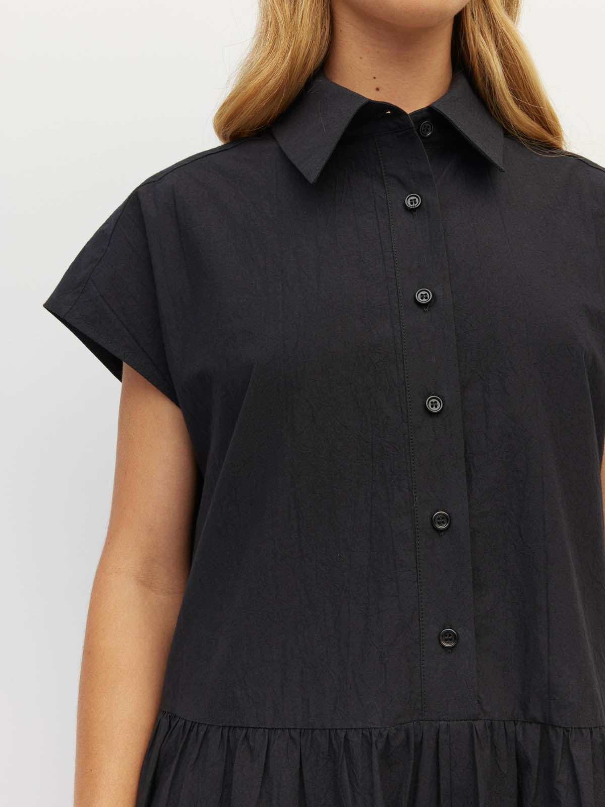 Lenni Dress (Crushed Cotton) Black