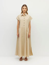 Lenni Dress (Crushed Cotton) Dune
