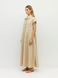Lenni Dress (Crushed Cotton) Dune