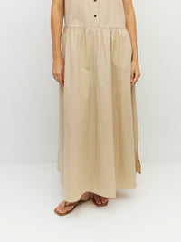 Lenni Dress (Crushed Cotton) Dune