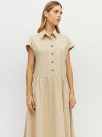 Lenni Dress (Crushed Cotton) Dune
