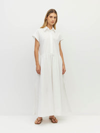 Lenni Dress (Crushed Cotton) White