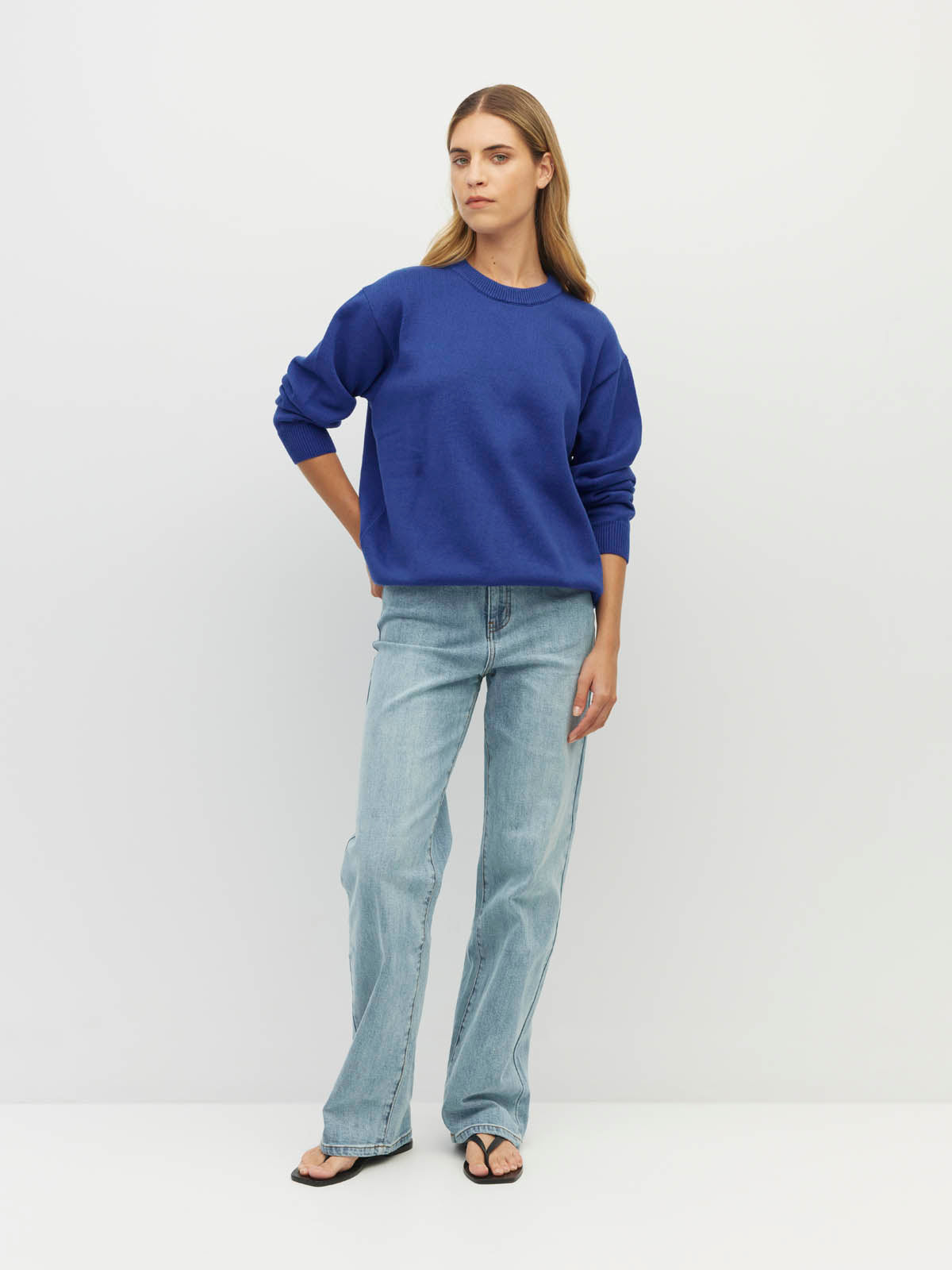 Cotton Sweatshirt (Cotton Knit) Cobalt