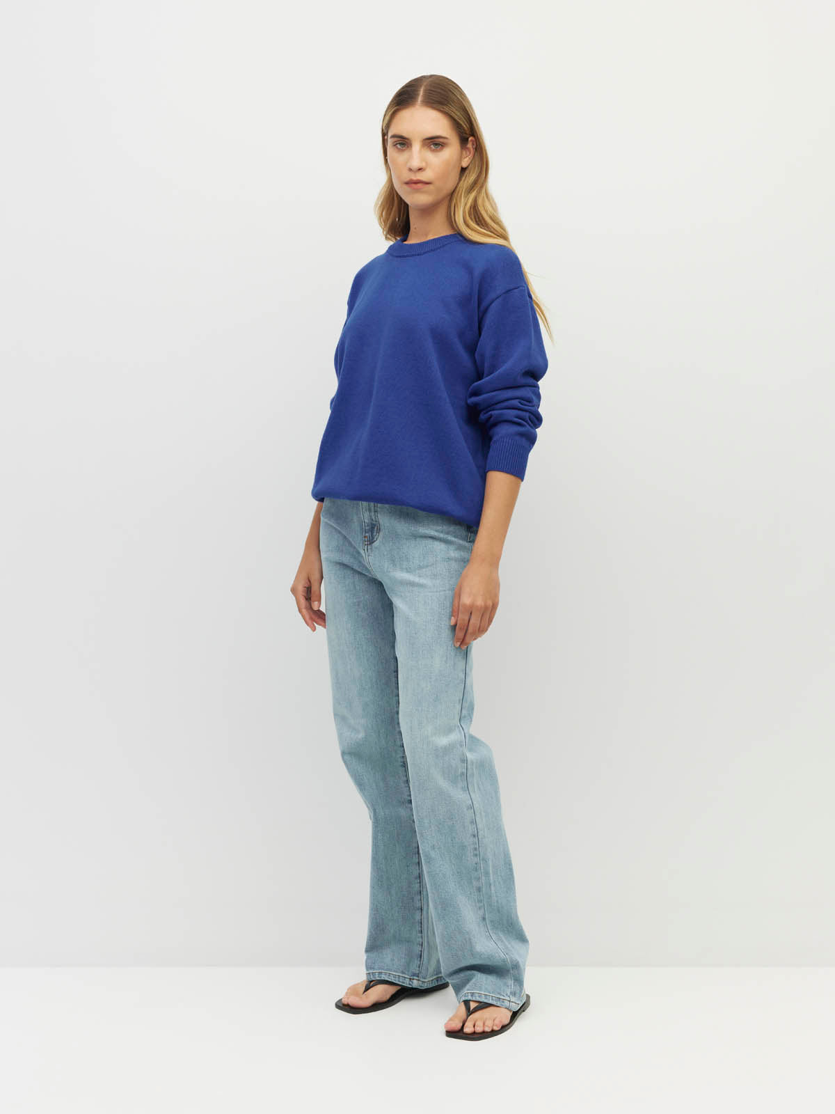 Cotton Sweatshirt (Cotton Knit) Cobalt