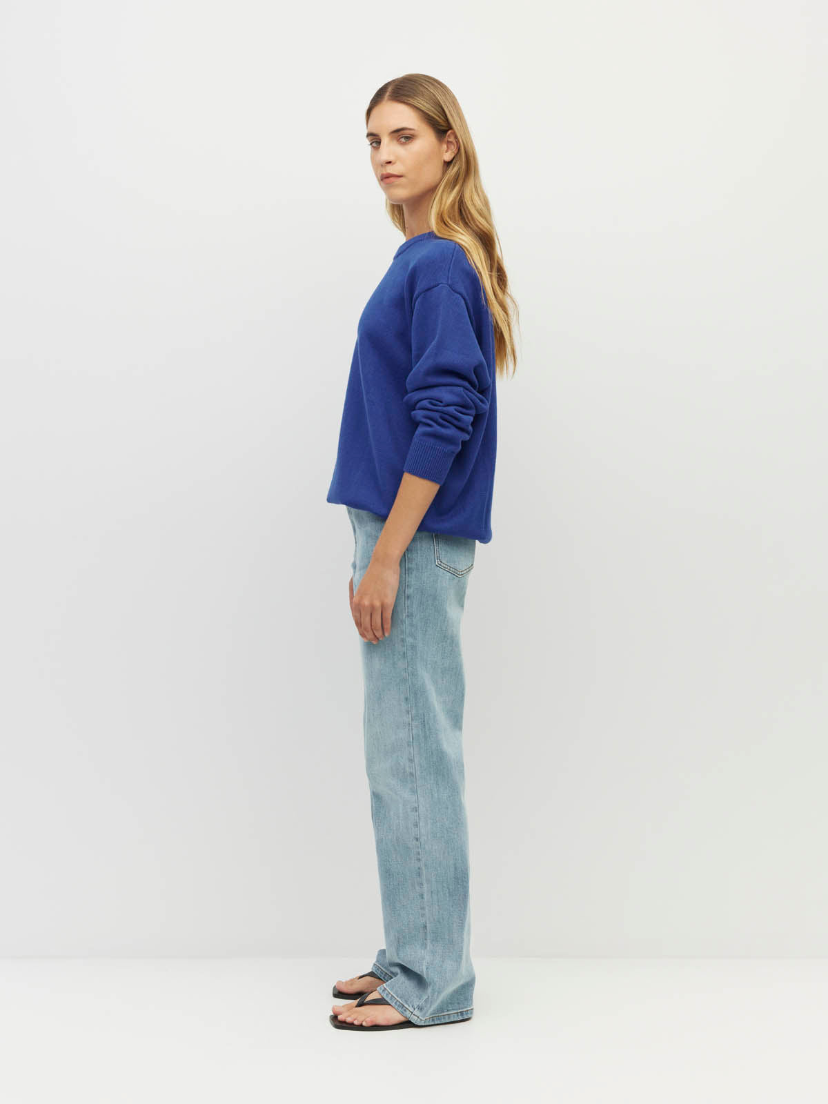 Cotton Sweatshirt (Cotton Knit) Cobalt