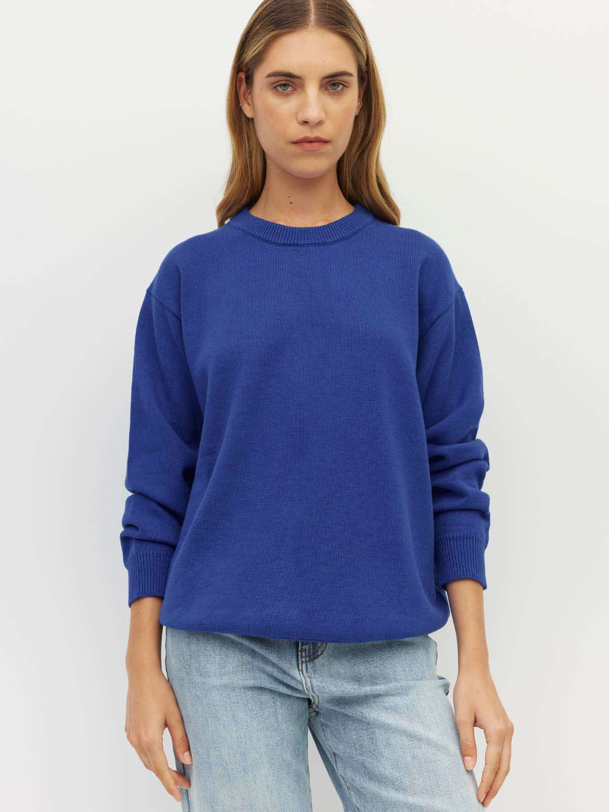 Cotton Sweatshirt (Cotton Knit) Cobalt