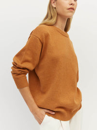 Cotton Sweatshirt (Cotton Knit) Rust Marle