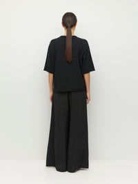 Rolled Hem T (Cotton Knit) Black