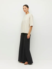 Rolled Hem T (Cotton Knit) Toast Marle
