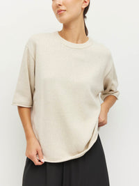 Rolled Hem T (Cotton Knit) Toast Marle