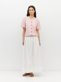 Twin T Cardi (Cotton Knit) Ballet Pink