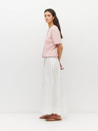 Twin T Cardi (Cotton Knit) Ballet Pink