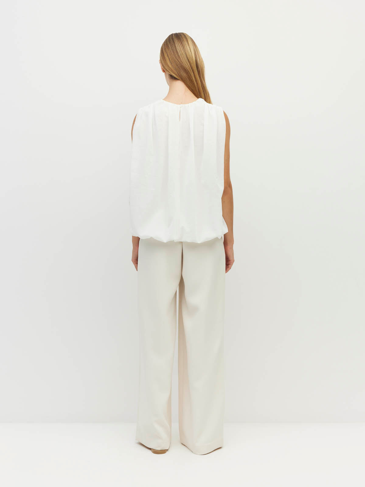 Calder Top (Cloud Chiffon) White