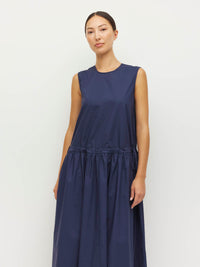 Romi Dress (Crisp Poplin) Navy