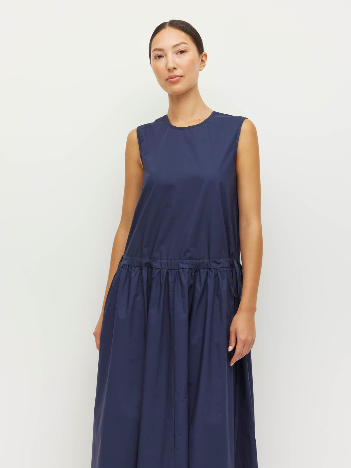Romi Dress (Crisp Poplin) Navy