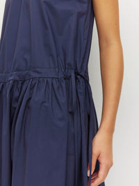Romi Dress (Crisp Poplin) Navy