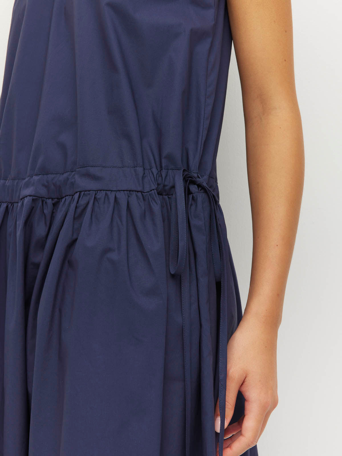 Romi Dress (Crisp Poplin) Navy