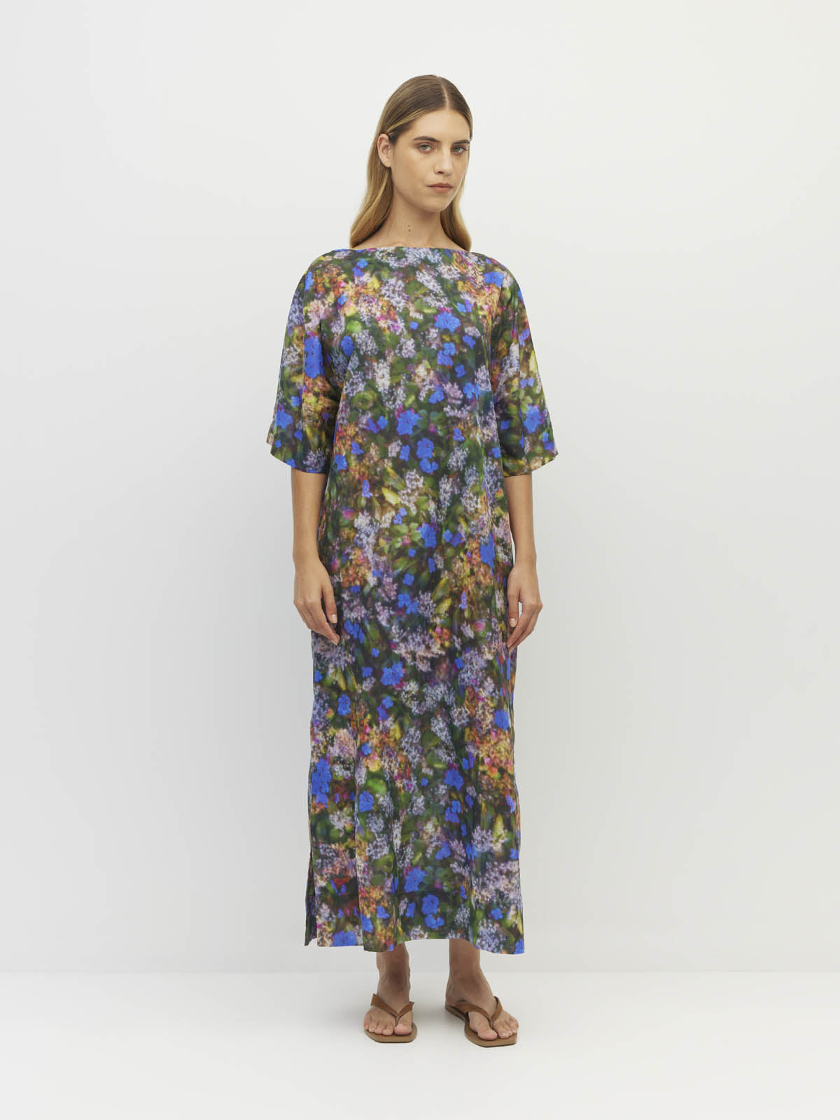Kiko Dress (Electric Meadow Cotton) Blue Light