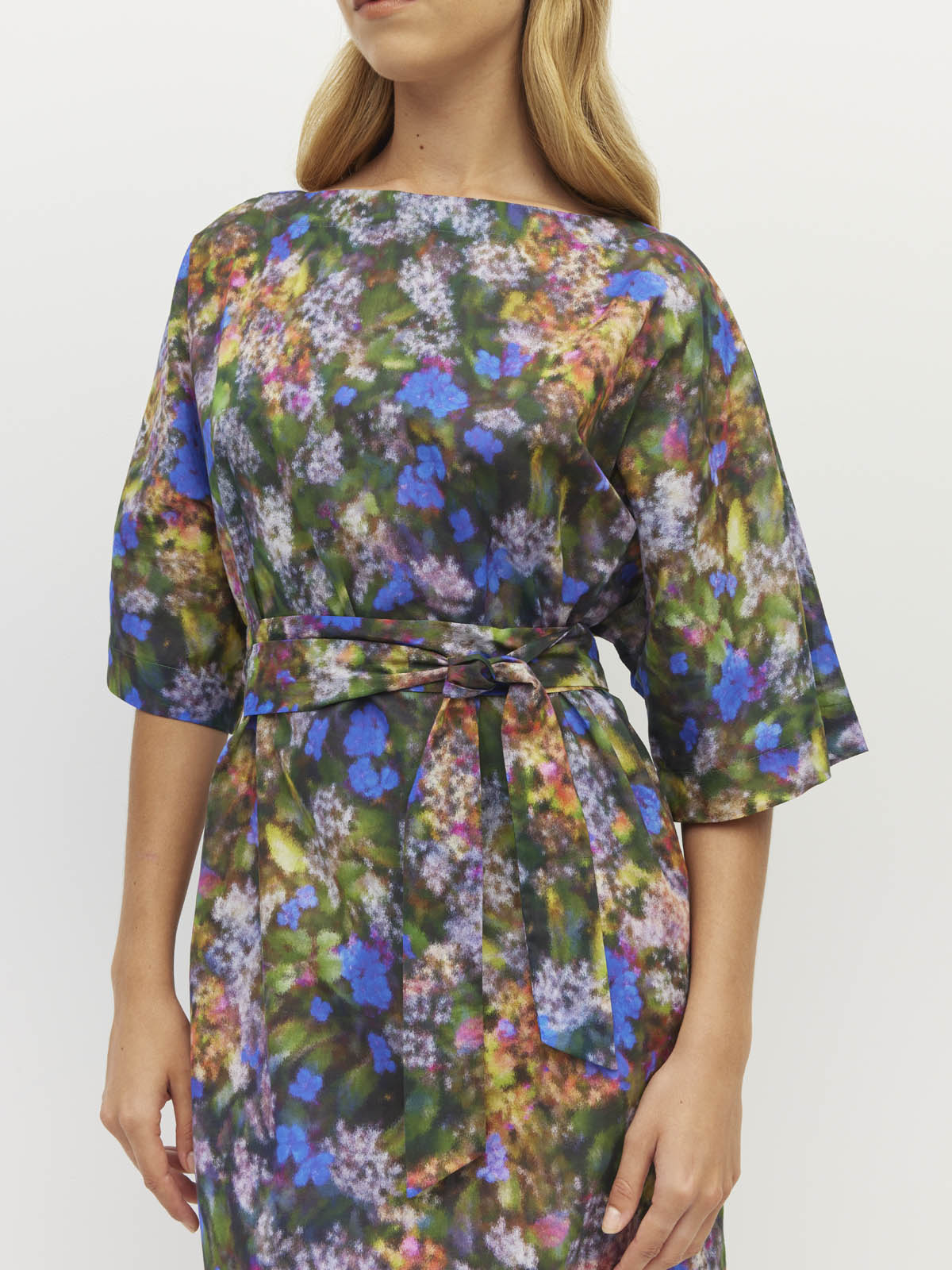 Kiko Dress (Electric Meadow Cotton) Blue Light