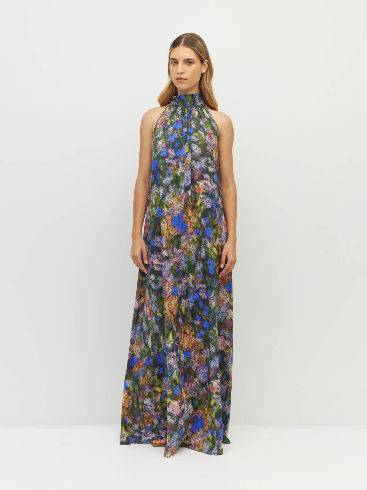 Nico Dress (Electric Meadow Cotton) Blue Light