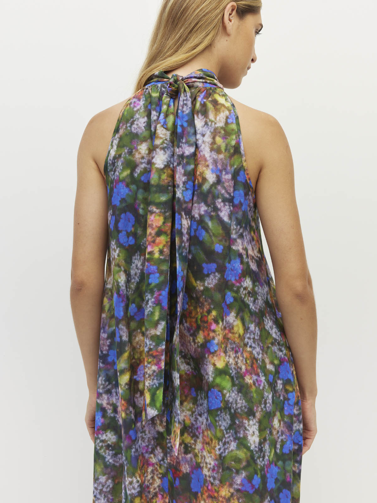 Nico Dress (Electric Meadow Cotton) Blue Light
