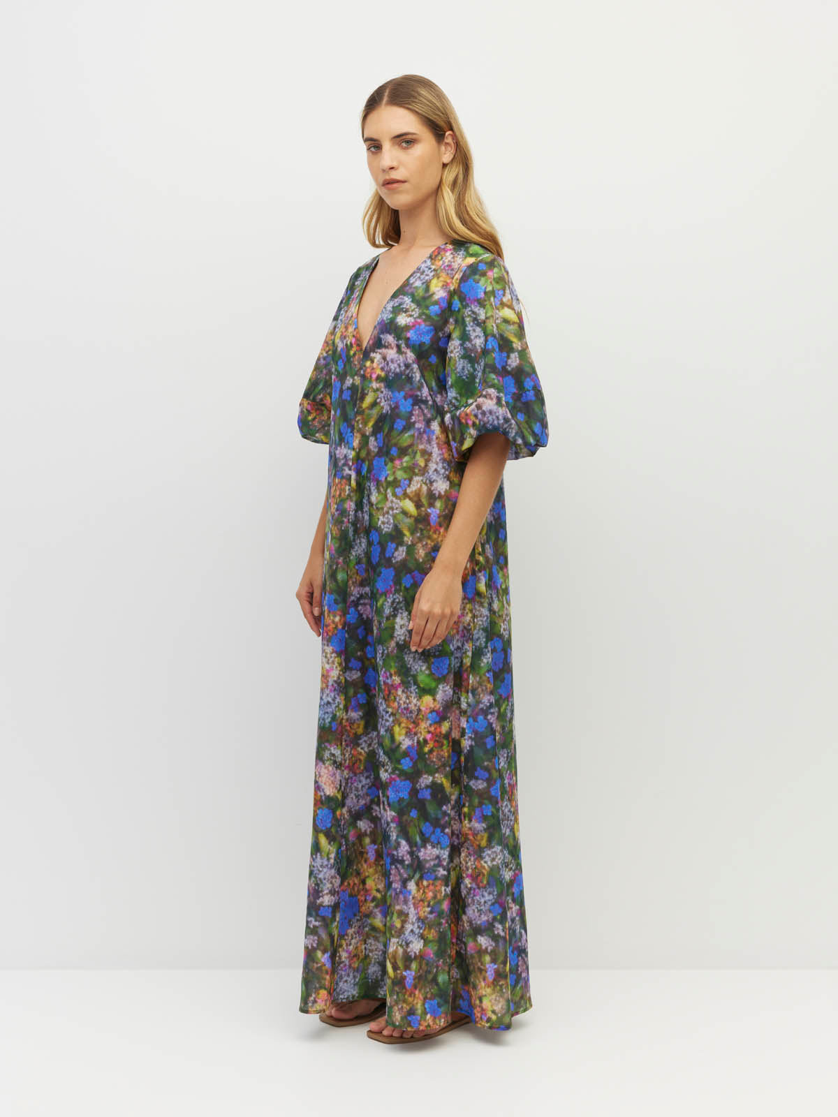 Piper Dress (Electric Meadow Cotton) Blue Light