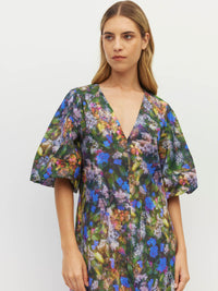 Piper Dress (Electric Meadow Cotton) Blue Light
