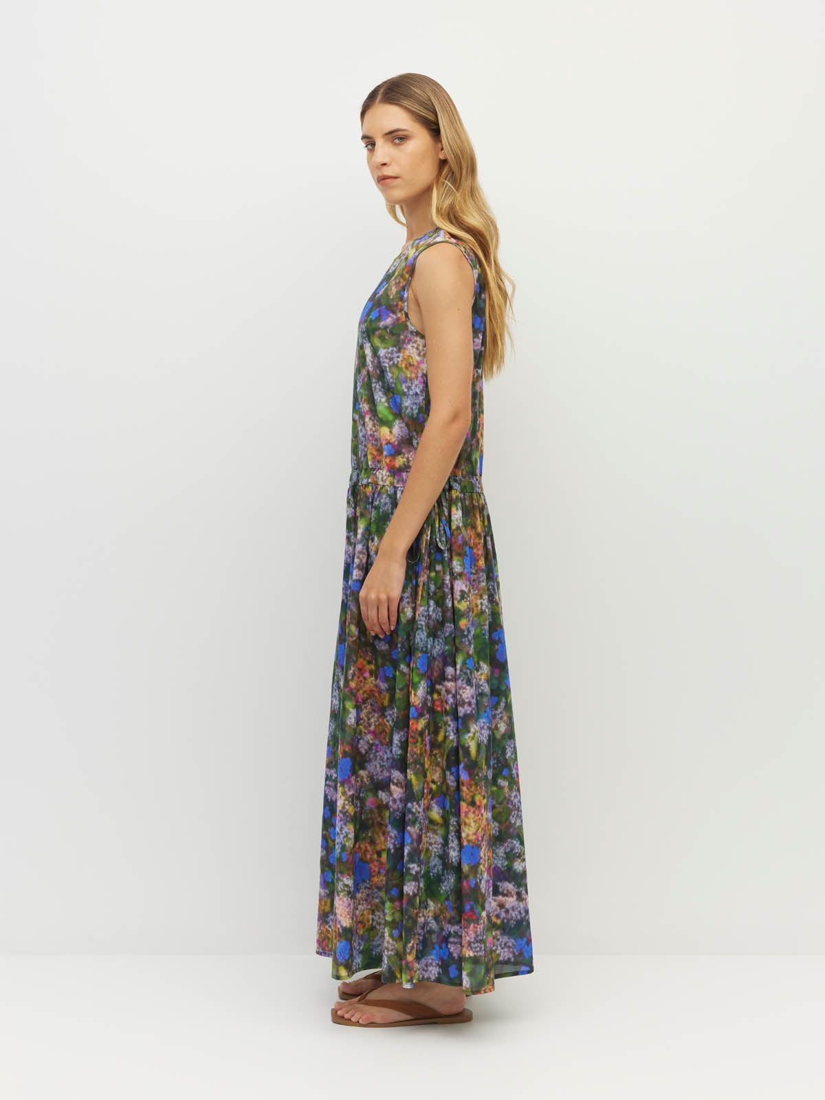Romi Dress (Electric Meadow Cotton) Blue Light