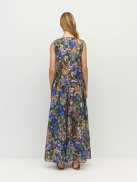 Romi Dress (Electric Meadow Cotton) Blue Light
