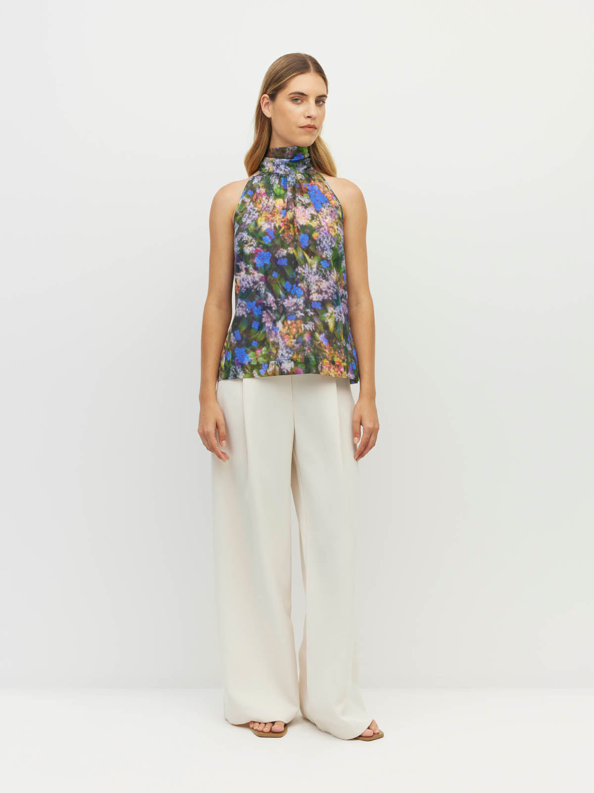 Zelda Blouse (Electric Meadow Cotton) Blue Light