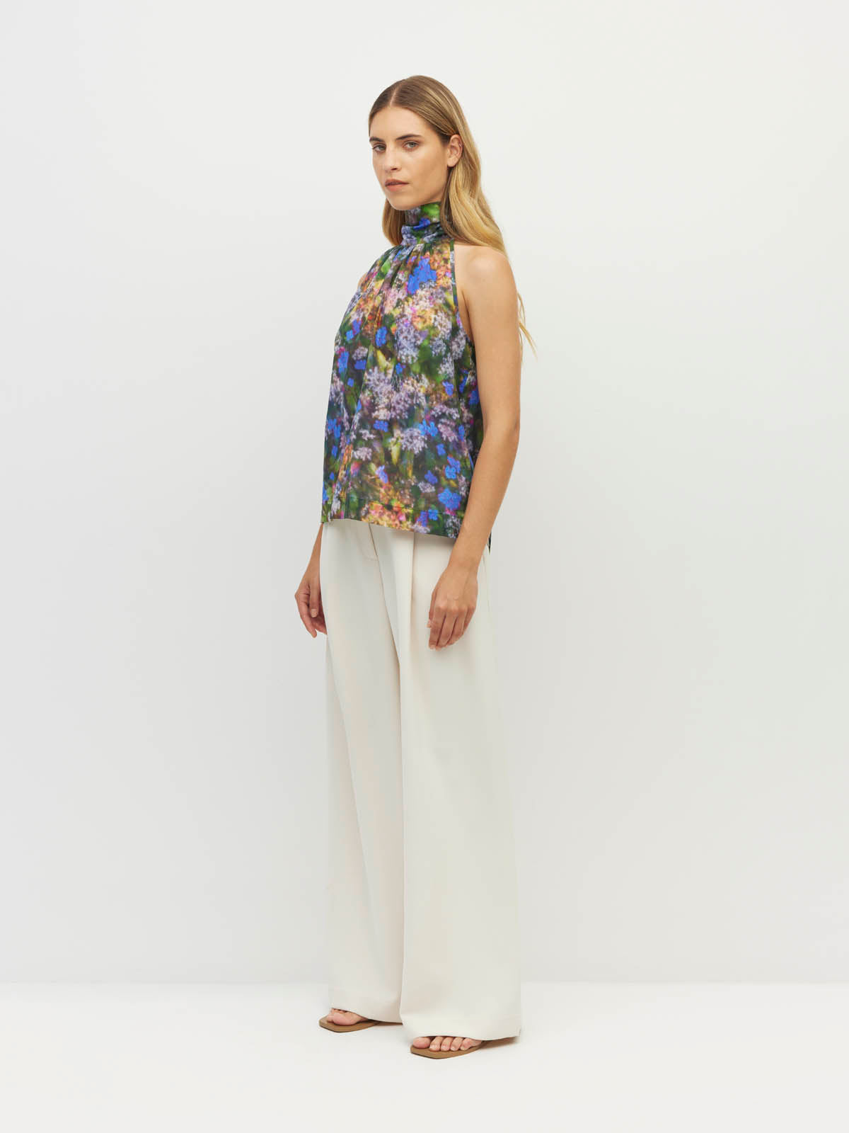 Zelda Blouse (Electric Meadow Cotton) Blue Light