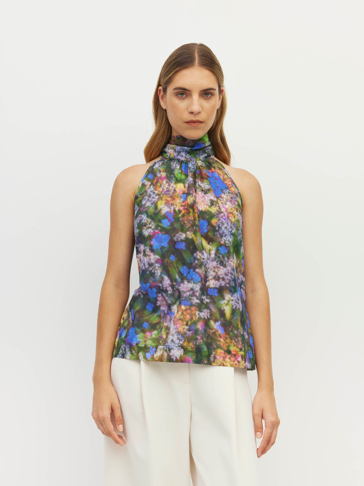 Zelda Blouse (Electric Meadow Cotton) Blue Light