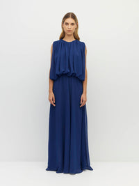 Alden Dress (Georgette Yoryu) Cobalt
