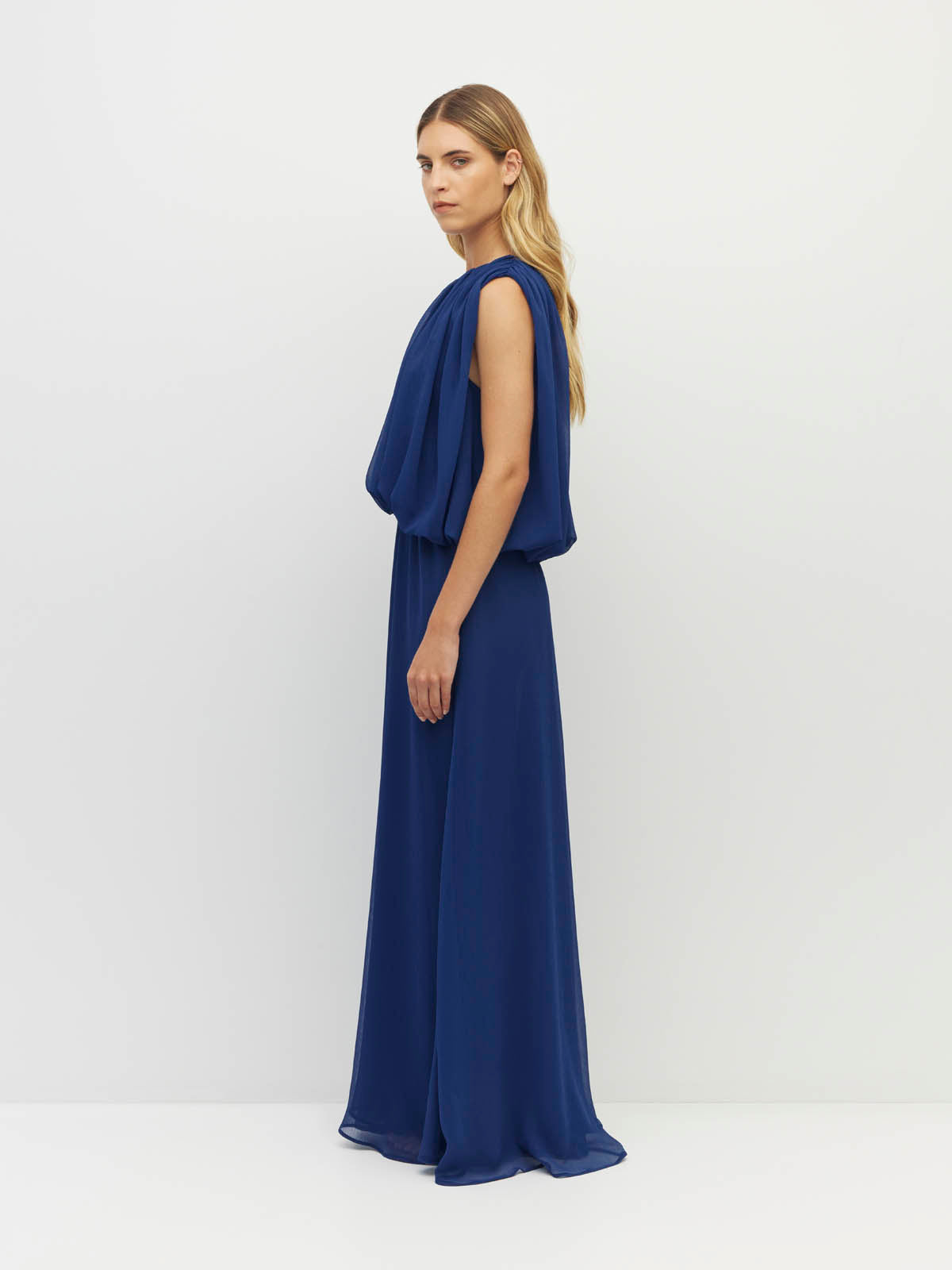 Alden Dress (Georgette Yoryu) Cobalt