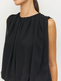 Calder Top (Georgette Yoryu) Black